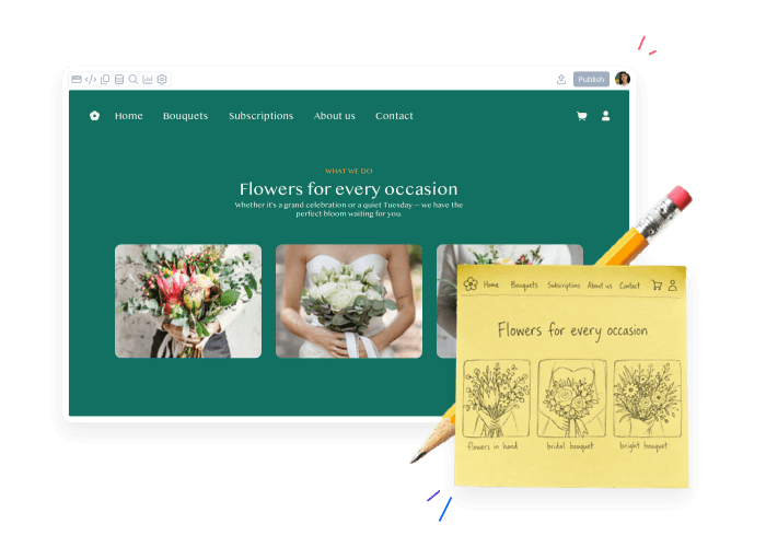 Use a sketch or photo as a starting point
