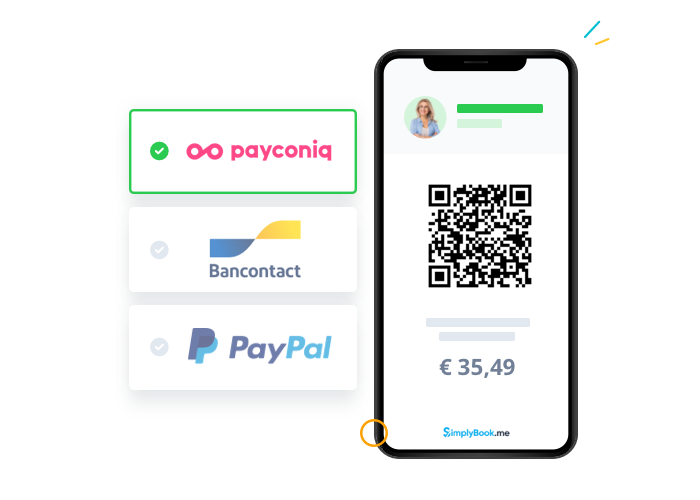 Process payments online or on-site