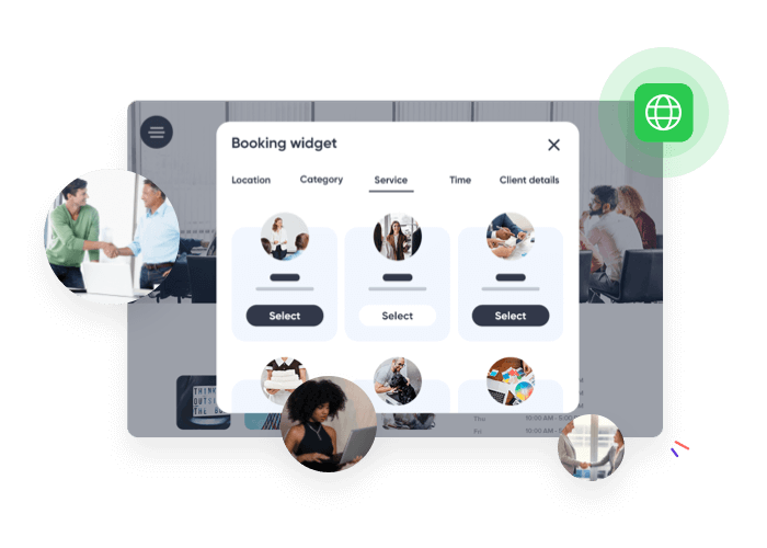 Integrate the booking software on your own website