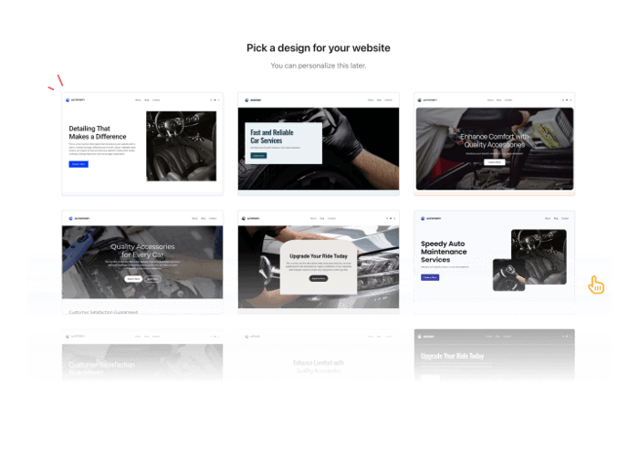 Choose from a variety of professional designs Choose from a variety of professional designs