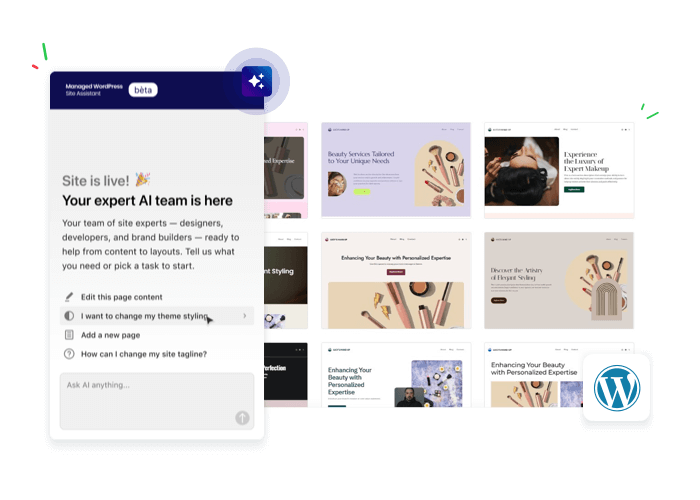 Vos pages web avec des textes et des images forts