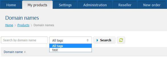New reseller features - search based on product tags