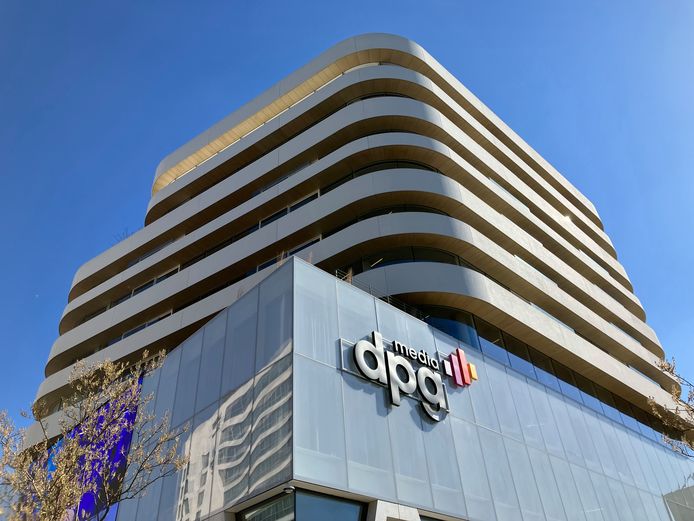 The DPG Media building in Antwerp. The DPG Media building in Antwerp.