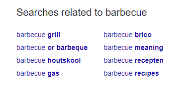 Google related searches for keyword research