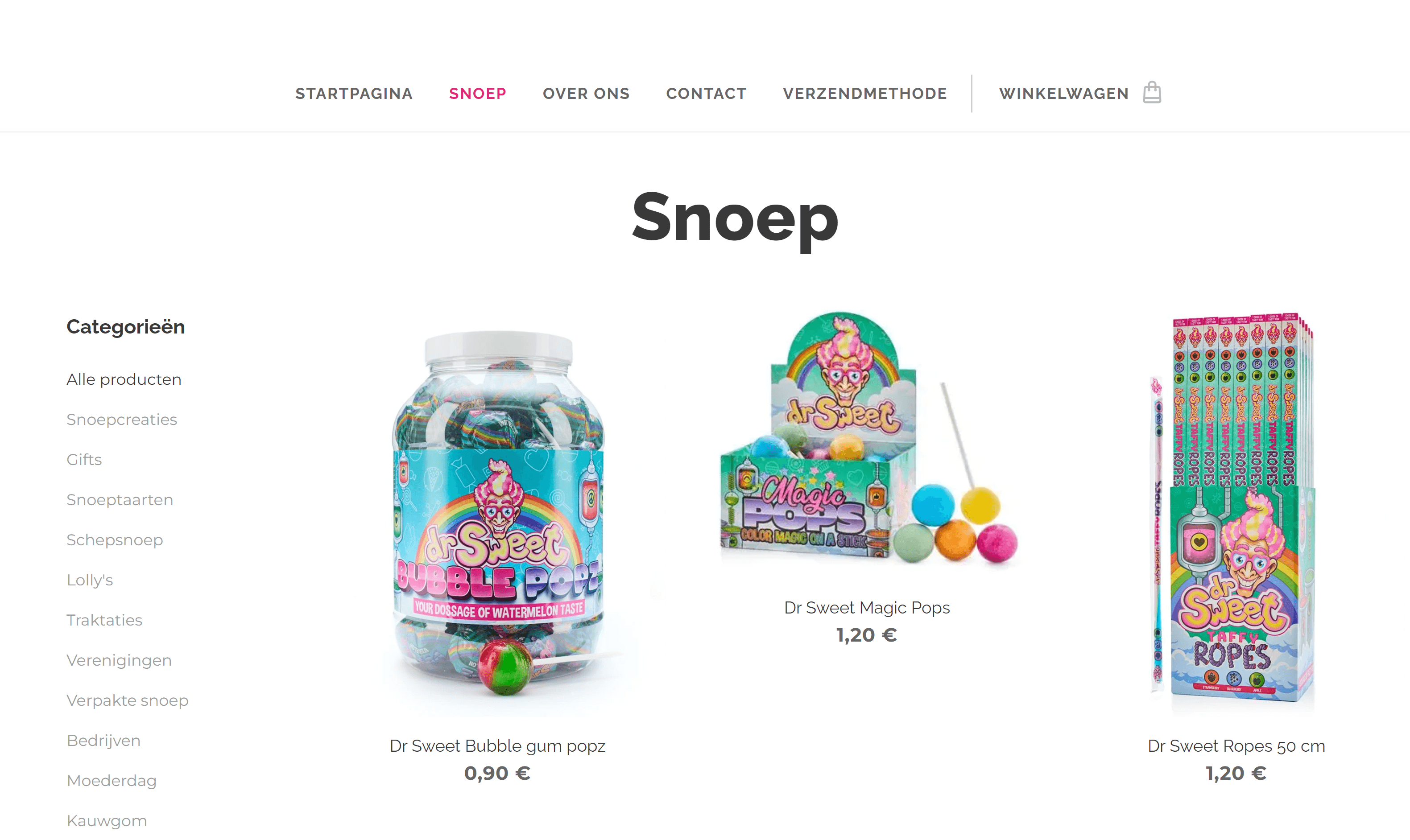 Webshop Snoepfee