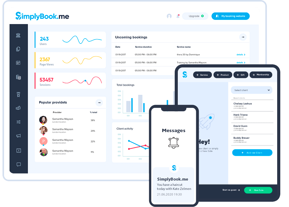 Take managing appointments to a new level with SimplyBook.me