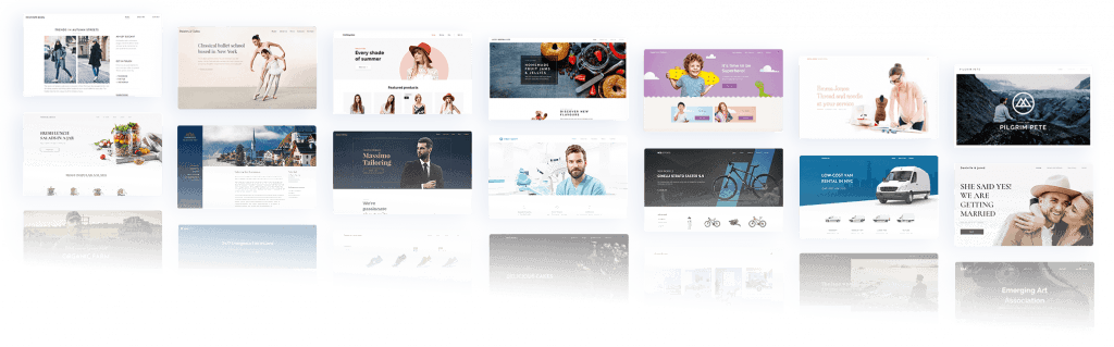 SiteBuilder is full of designer-created templates to choose from.