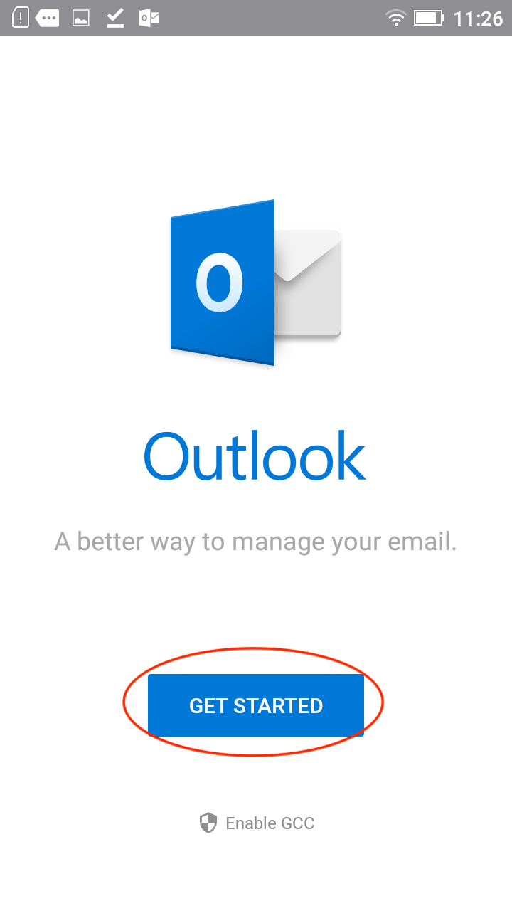 Open Outlook app