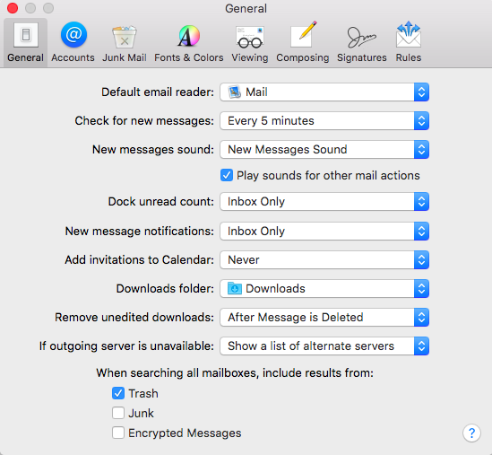 mac mail exchange connection problems