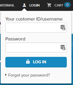 New ordering experience Combell - log-in