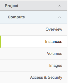‘Compute’ >> ‘Instances’
