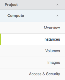 ‘Compute’ >> ‘Instances’