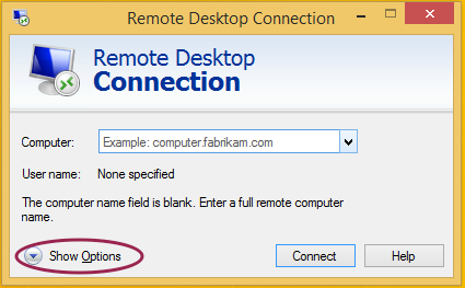 Show options