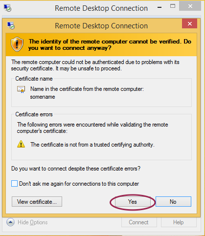 Remote Desktop Connection