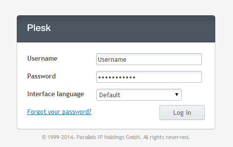 Login Plesk