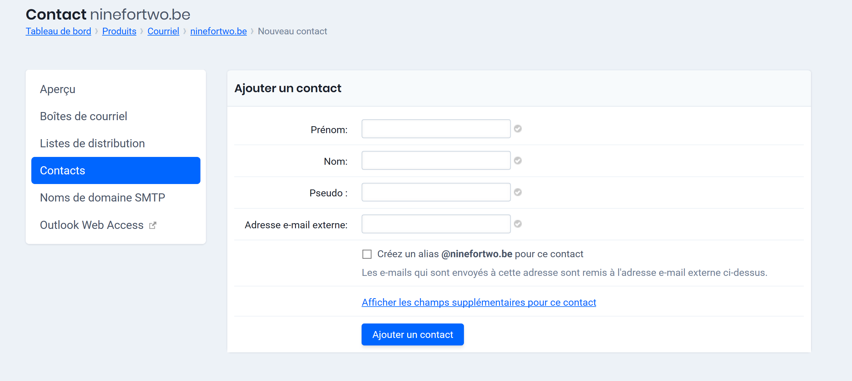 Ajouter un contact