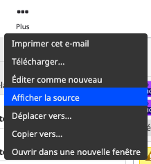 afficher la source webmail