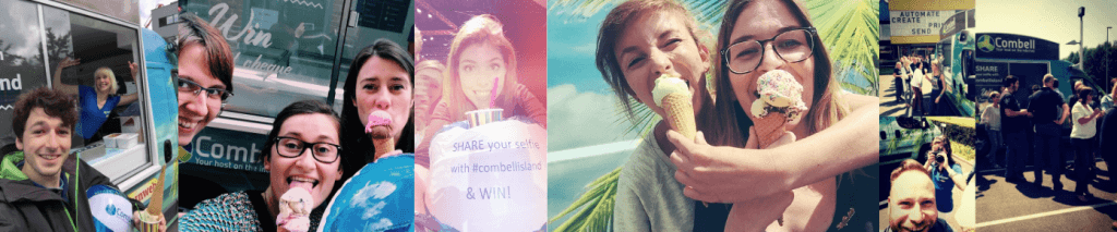 Combell Island ice cream selfies