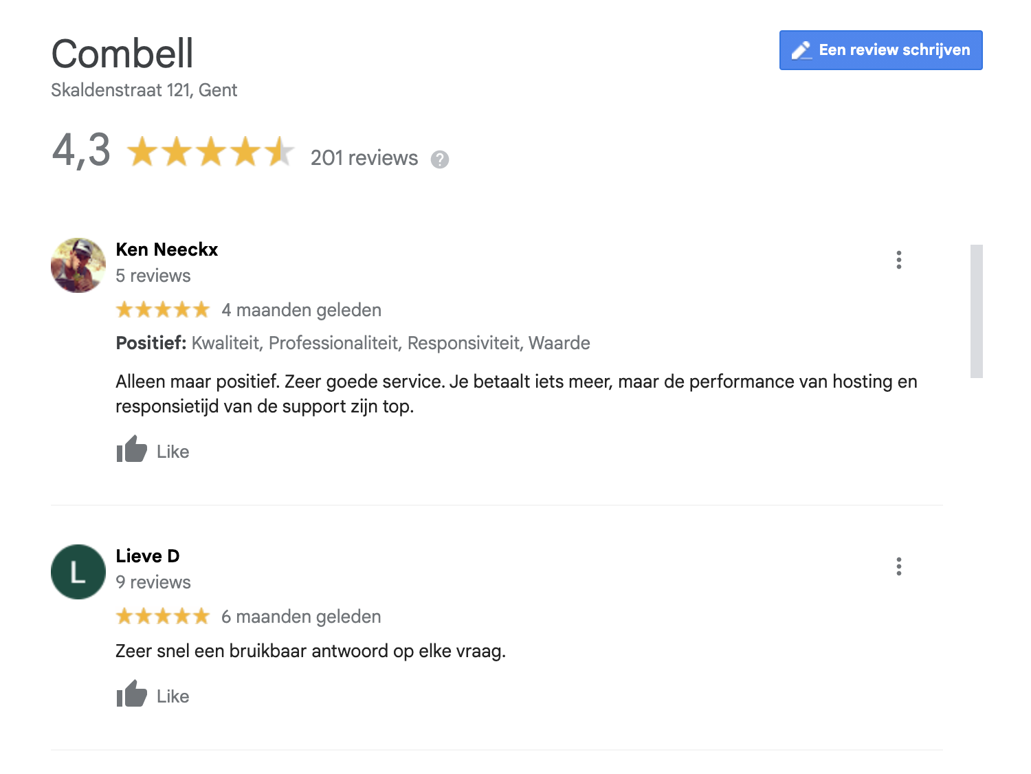 Google Reviews zijn heel belangrijk om vertrouwen te ontwikkelen