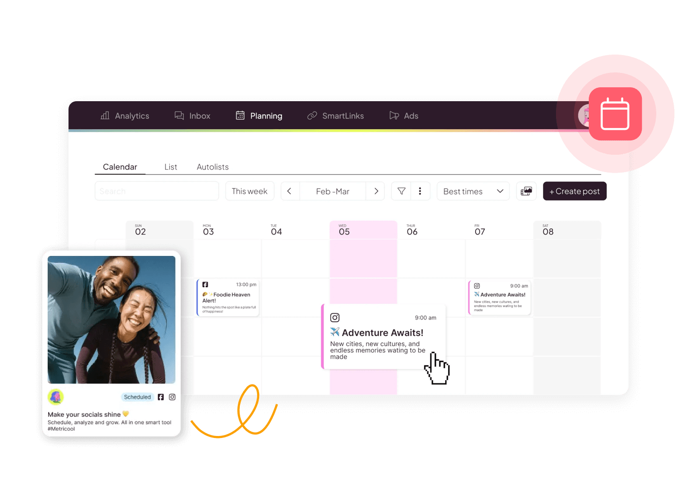 Plan je posts op voorhand in, zo heb je elke week nieuwe content.