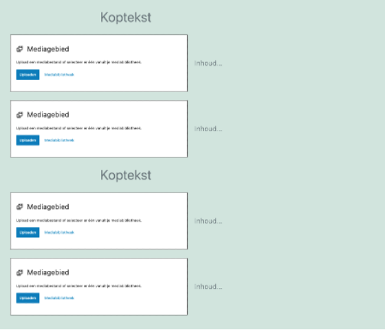 structuur van pagina in blok-editor WordPress