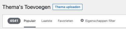 thema's toevoegen filters gebruiken