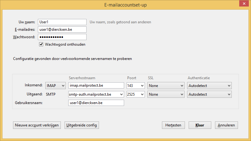 E-mailaccountset-up IMAP