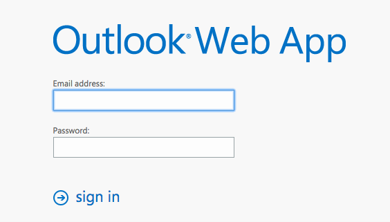 Sign in Outlook Web App