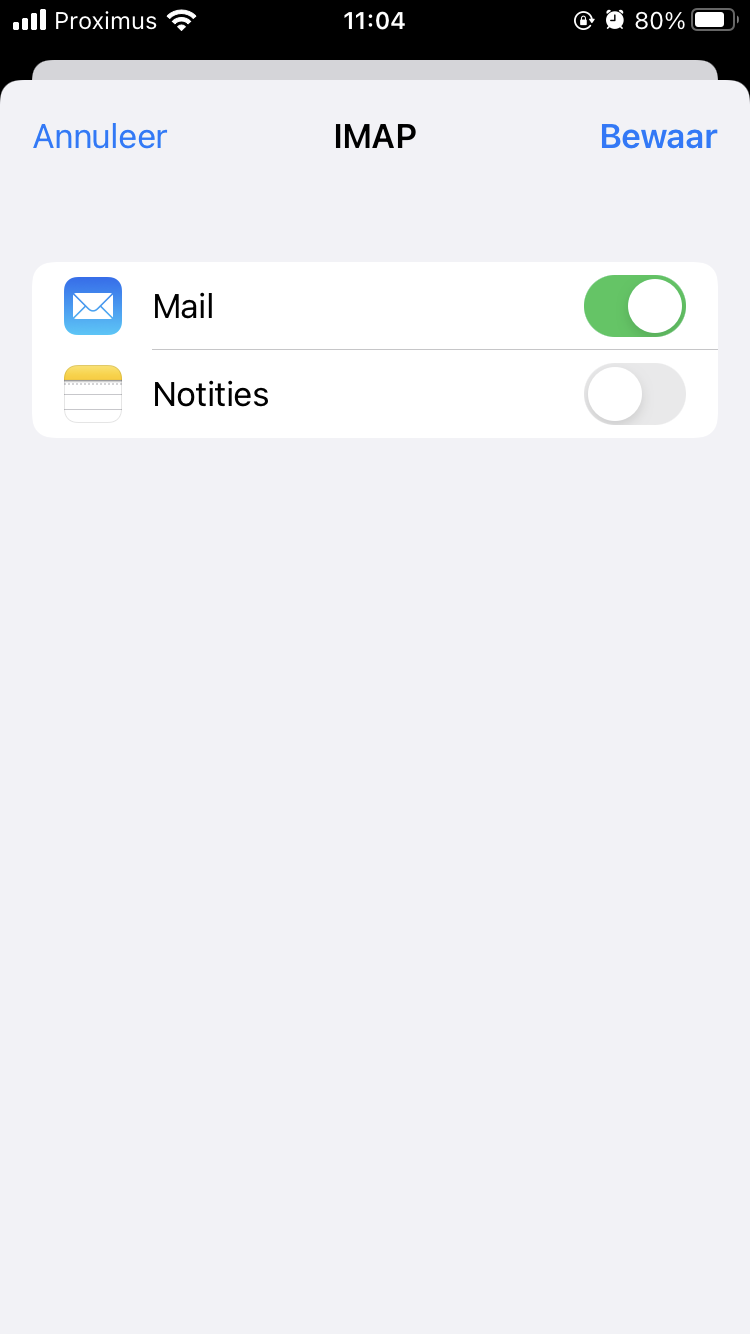 iOS bewaar mail