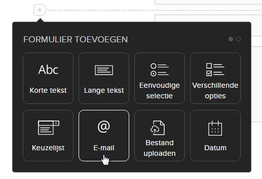 veld toevoegen contactformulier