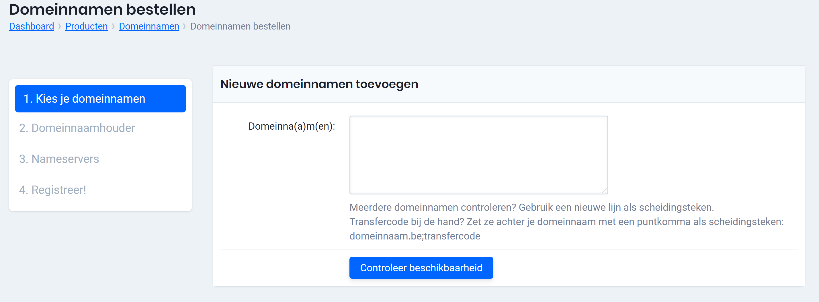 templates voor registratie domeinnaam